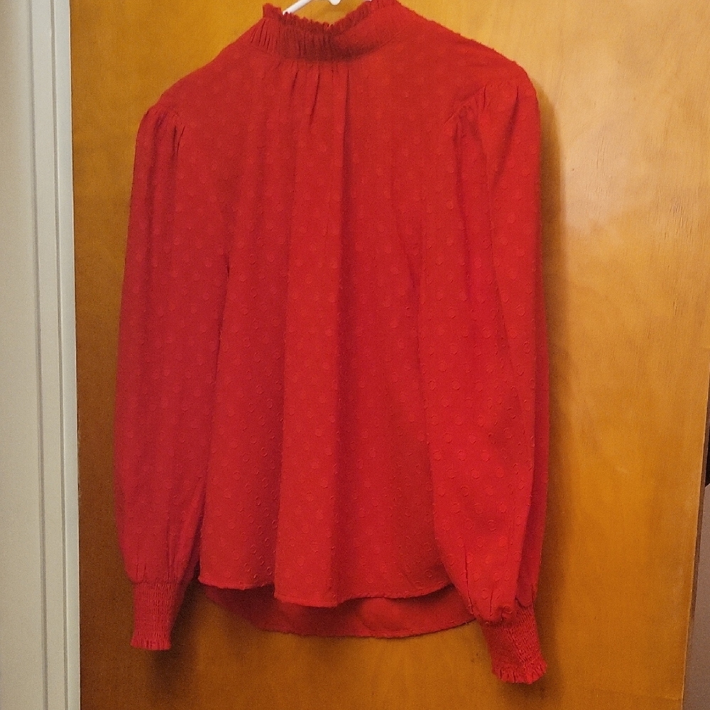 LOFT Vibrant Red Blouse